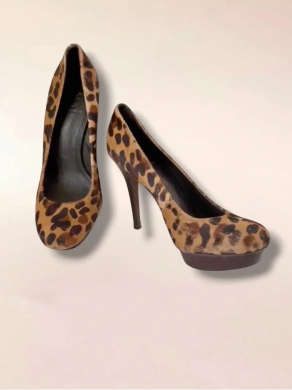 TORY BURCH Leopard Calf Hair Pumps Heels Size 7.5